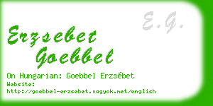 erzsebet goebbel business card